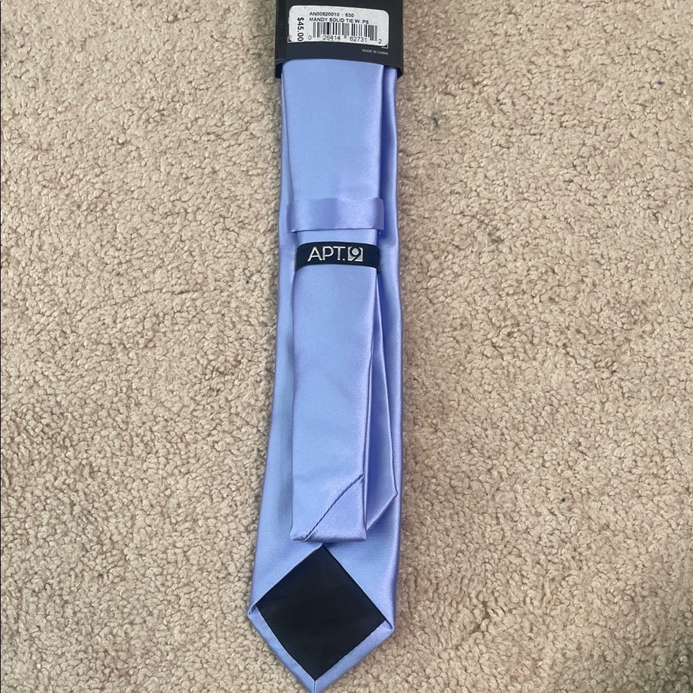 NWT Apt. 9 Sky Blue/Lavender Tie and Pocket Square Set - Picture 5 of 6